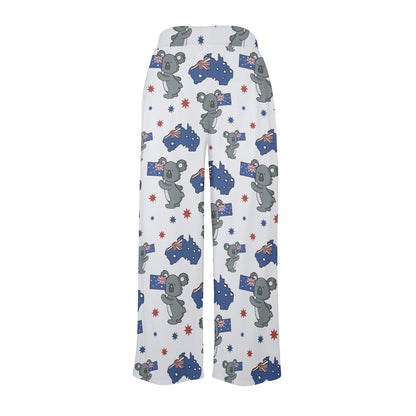 Koala Australia Day Themed Design Women's Wide Leg Lounge Pants
