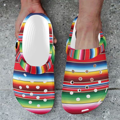 Serape Pattern Unisex Clogs Shoes