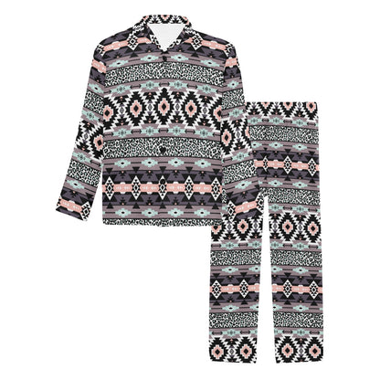 Safari Pattern Print Design LKS302 Men's Long Pajama Set
