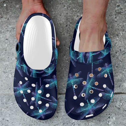 Dragonfly Hand Drawn Style Print Unisex Clogs Shoes