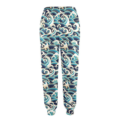 Surf Wave Pattern Women's Casual Track Pants