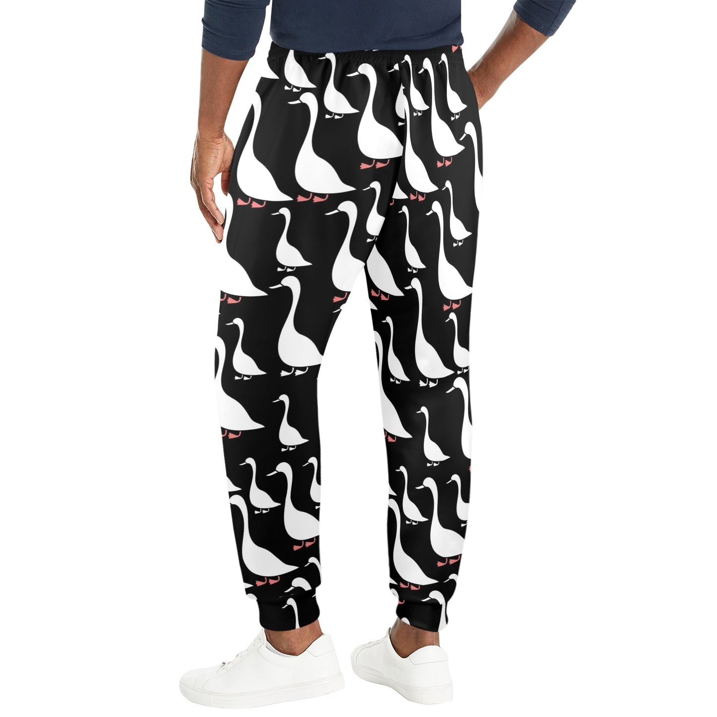 Goose Pattern Print Design 01 Men's Casual Track Pants