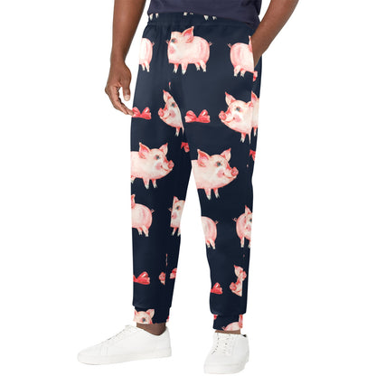 Pig Cute Pattern Print Design 02 Men's Casual Track Pants