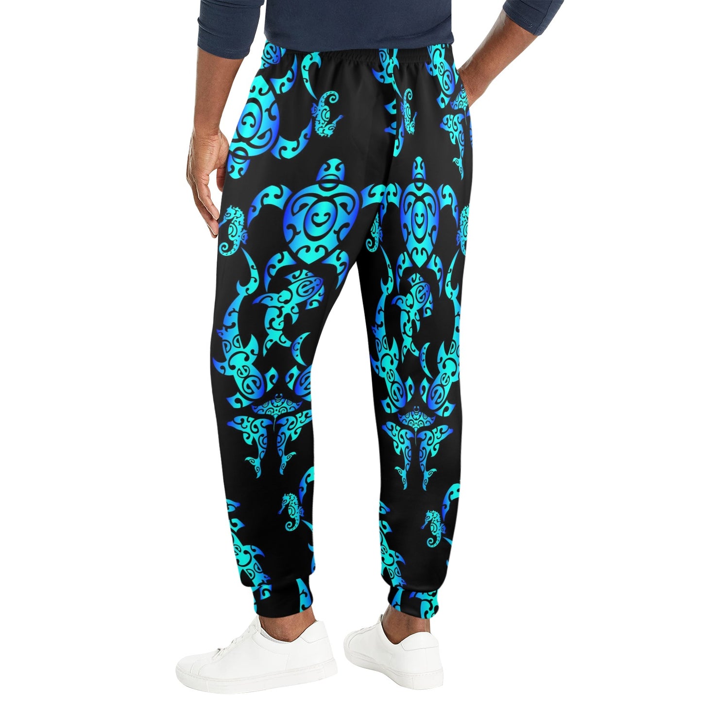 Sea turtle Polynesian Tribal Hawaiian Men's Casual Track Pants