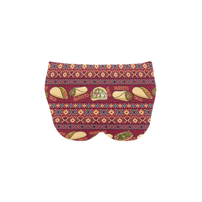 burrito taco Design Print Pattern JJ021 Men's Swimming Briefs