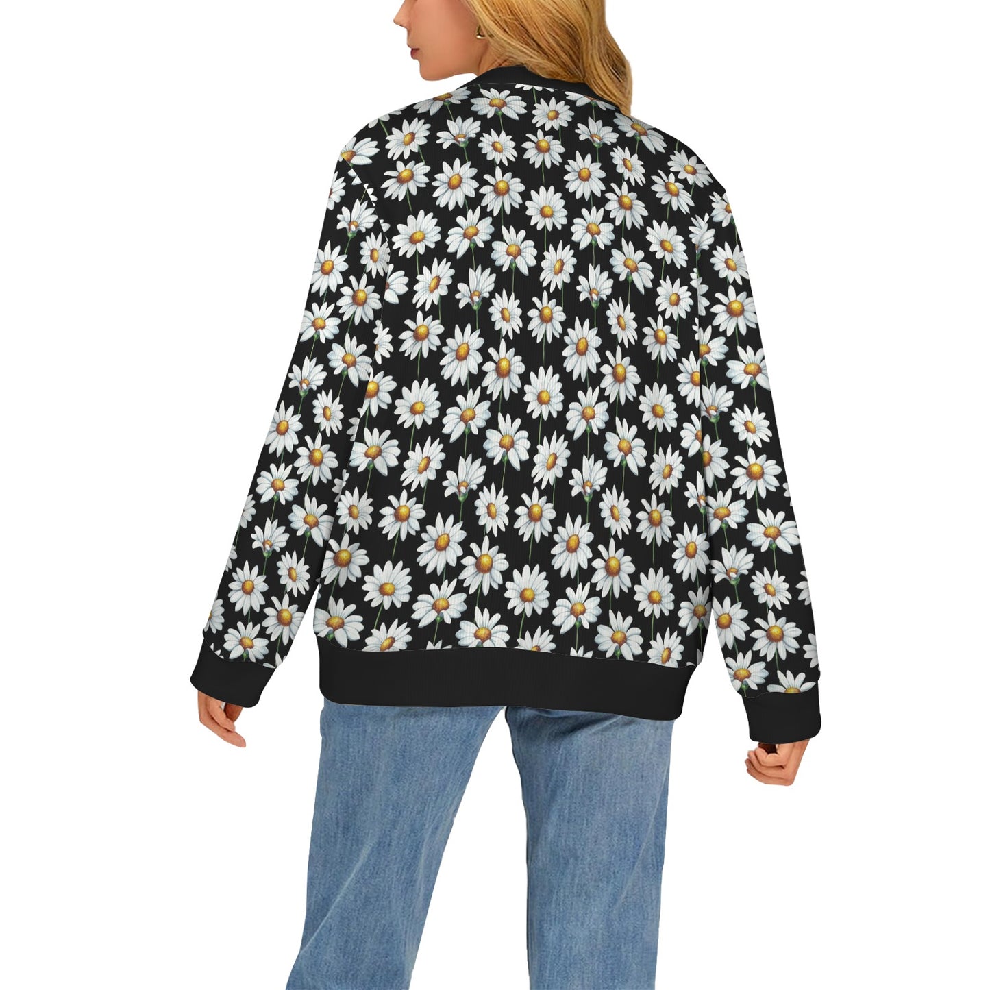 Daisy Print Pattern Women's Cardigan