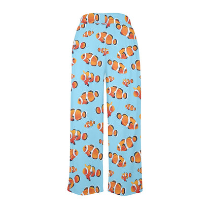 Clownfish Pattern Print Design 01 Women's Wide Leg Lounge Pants