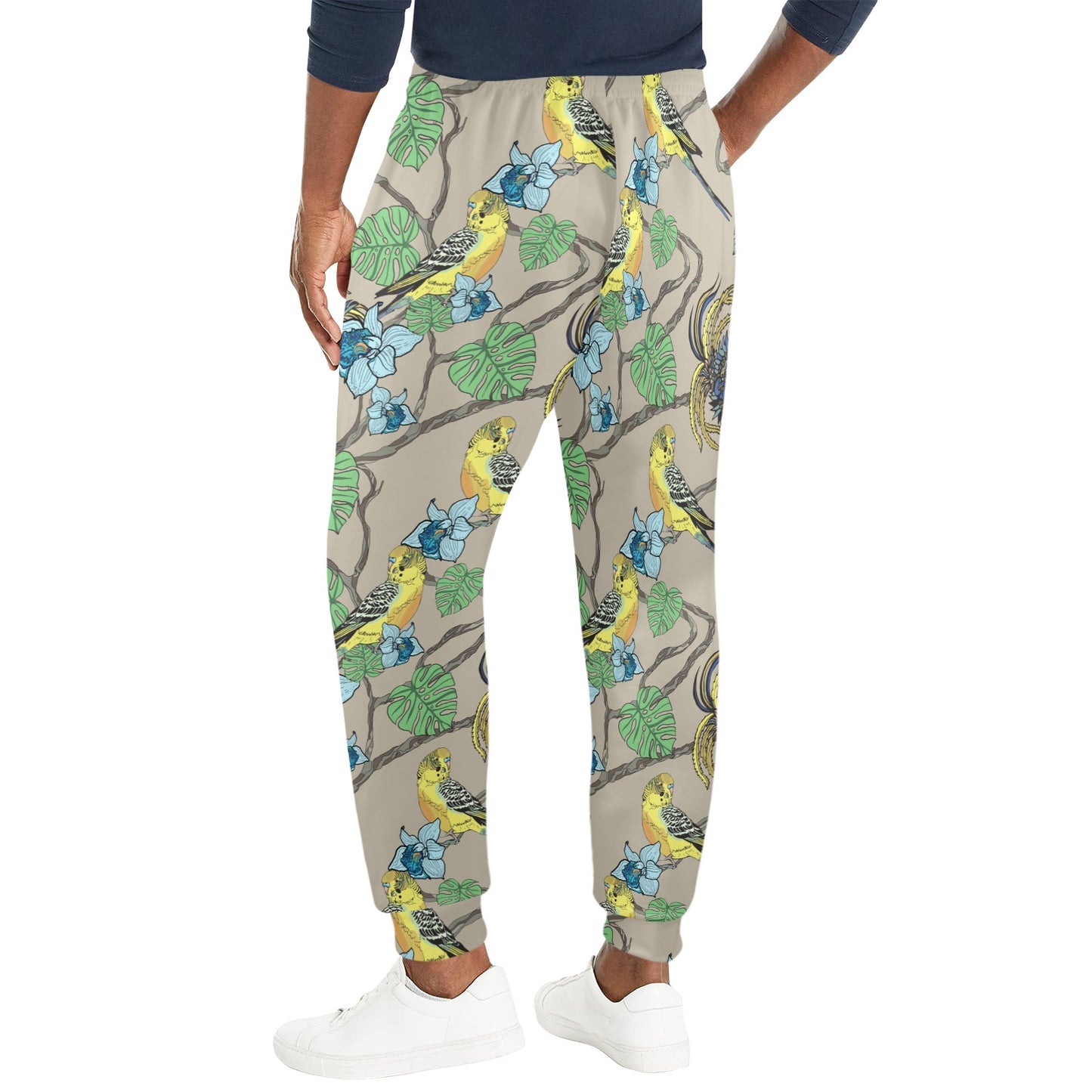 Parakeet Pattern Print Design A02 Men's Casual Track Pants
