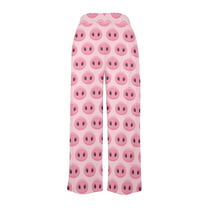 Pig Print Design LKS401 Women's Wide Leg Lounge Pants
