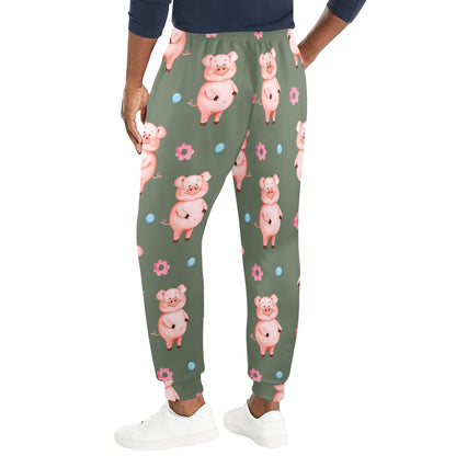 Pig Pattern Print Design 03 Men's Casual Track Pants