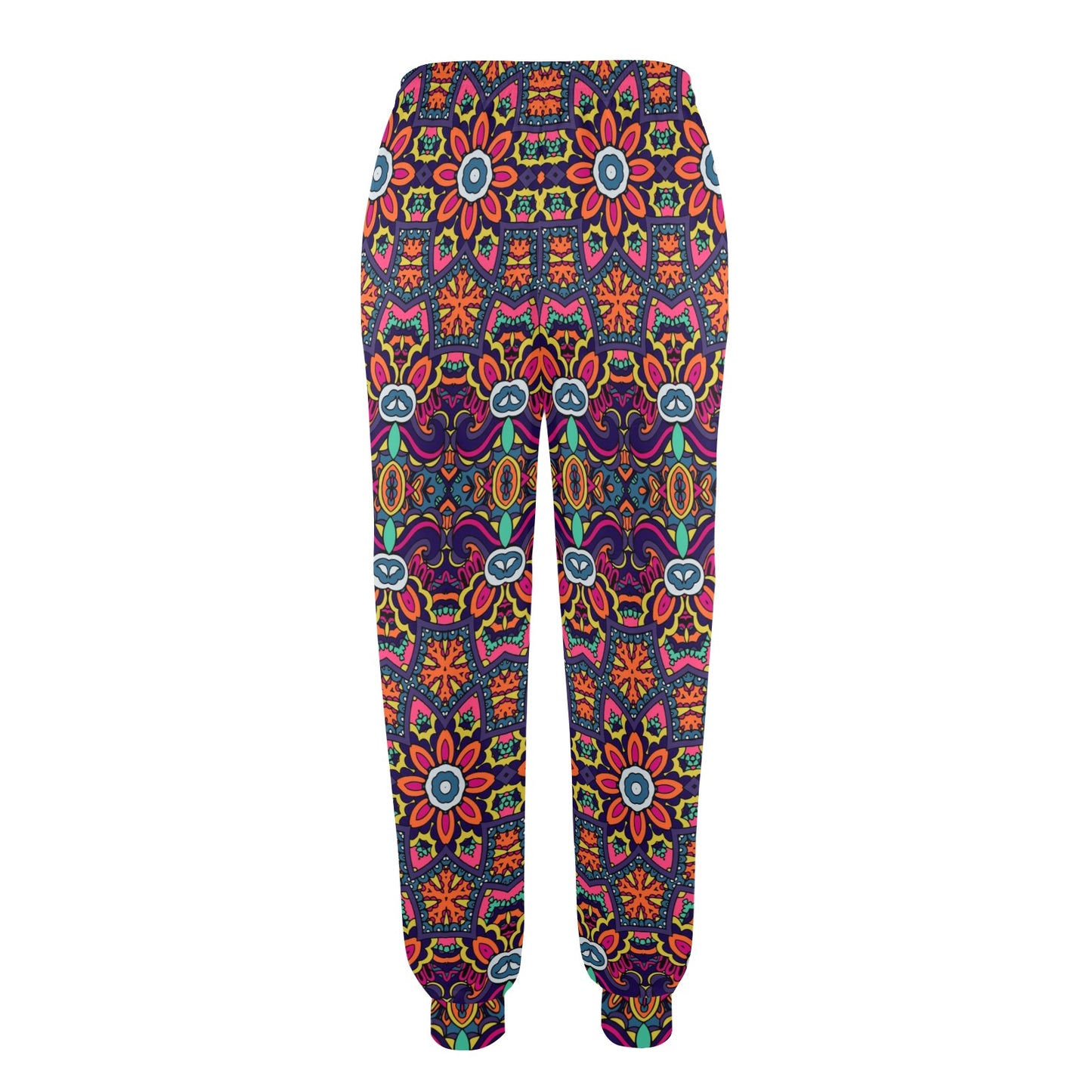 Ethnic Flower Style Print Pattern Women's Casual Track Pants