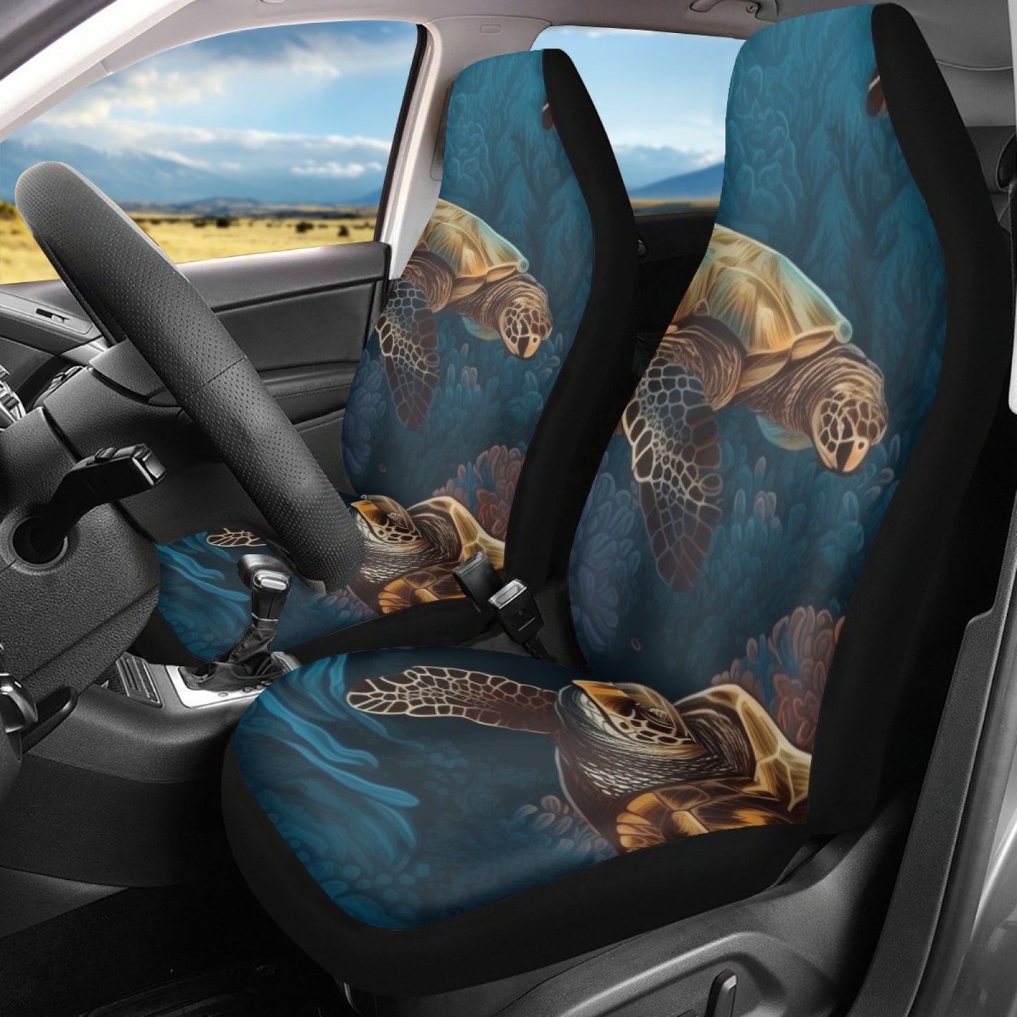 Sea turtle Underwater Themed Car Seat Covers