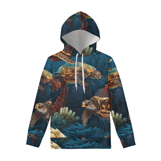Sea turtle Underwater Themed Pullover Hoodie