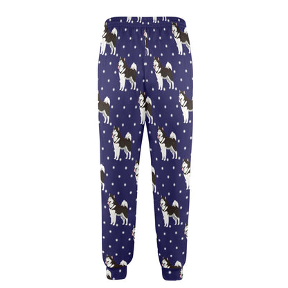 Alaskan Malamute Pattern Print Design 04 Men's Casual Track Pants