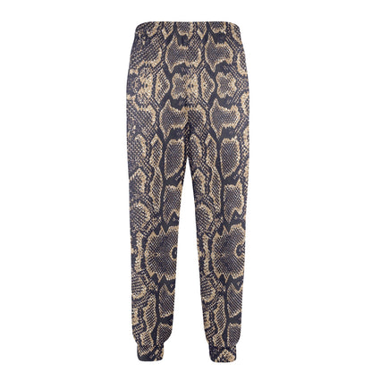 Snake Skin Pattern Print Men's Casual Track Pants
