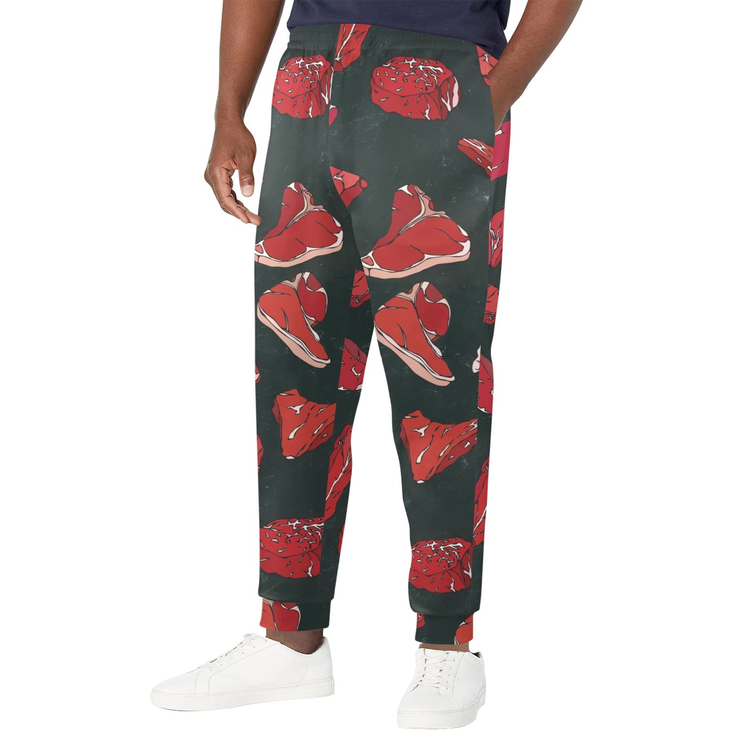 Meat Pattern Print Design 01 Men's Casual Track Pants