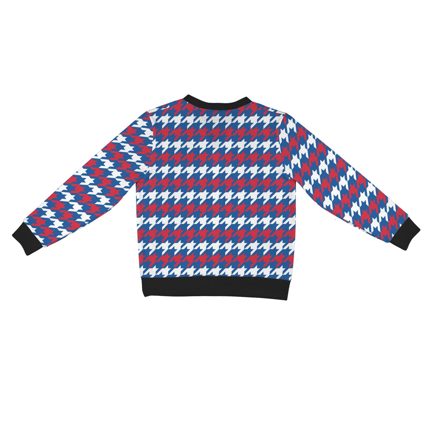 Patriotic Houndstooth Pattern Print Design A02 Women's Cardigan