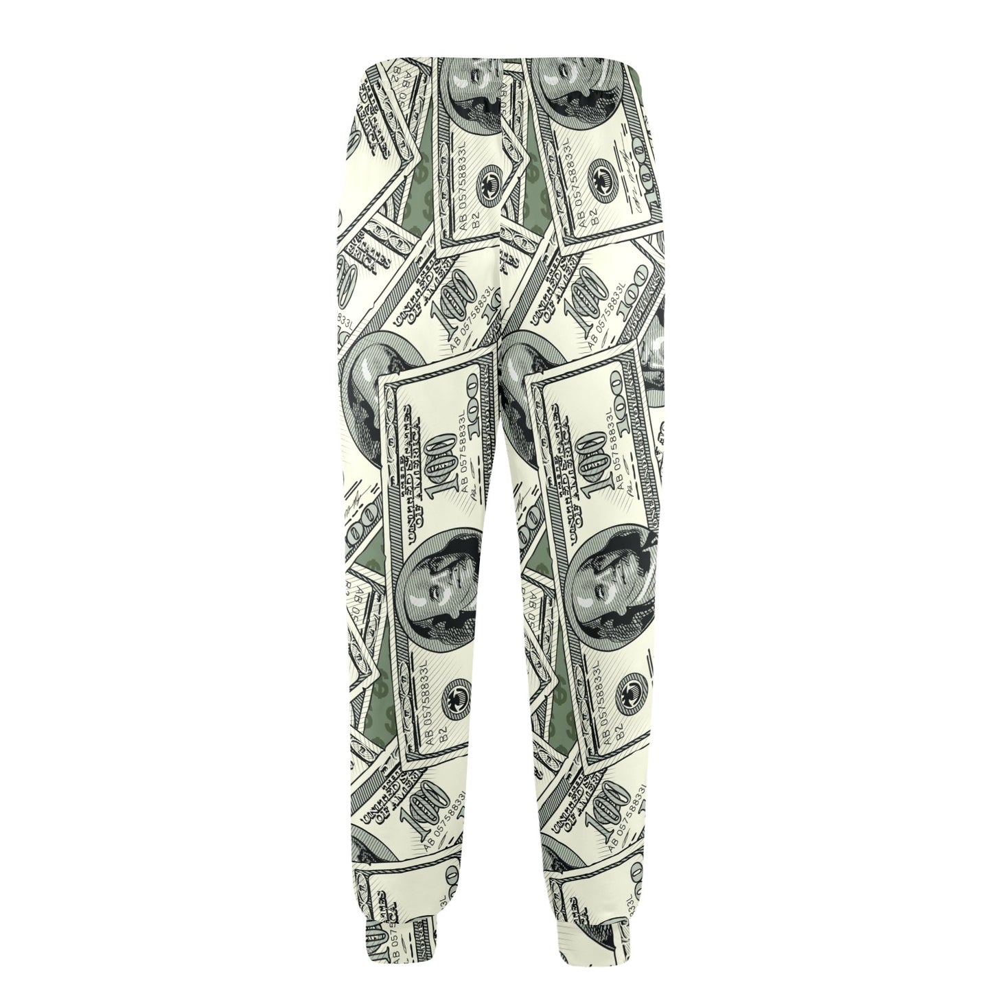 Dollar Design Print Pattern JJ0120 Men's Casual Track Pants