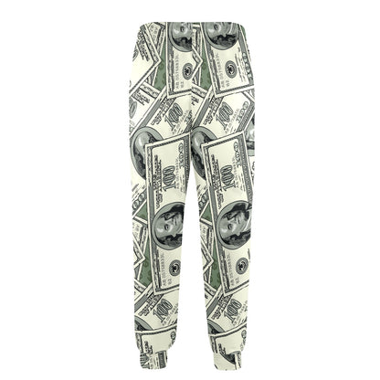 Dollar Design Print Pattern JJ0120 Men's Casual Track Pants