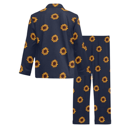 Sunflower Print Design LKS304 Men's Long Pajama Set
