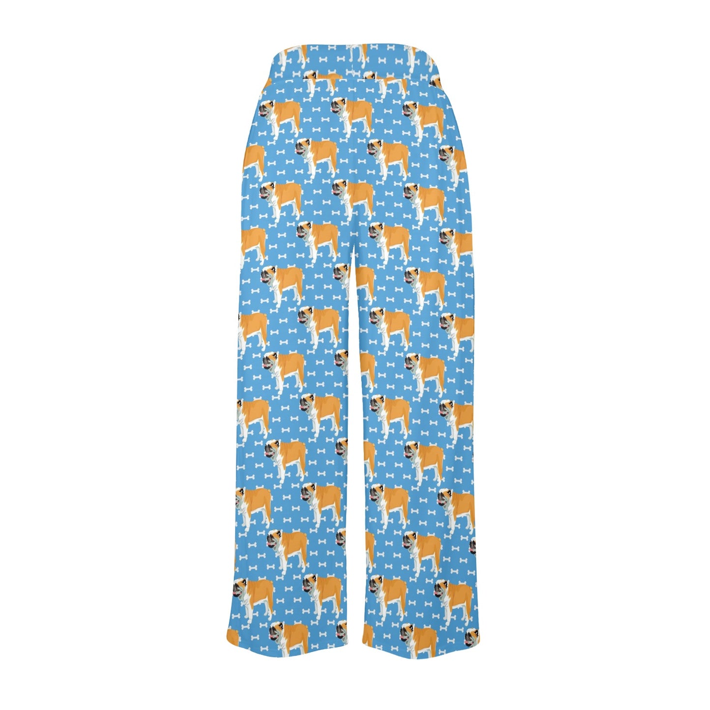 Bulldogs Pattern Print Design 06 Women's Wide Leg Lounge Pants