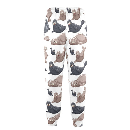 Sea Lion Pattern Print Design 02 Men's Casual Track Pants