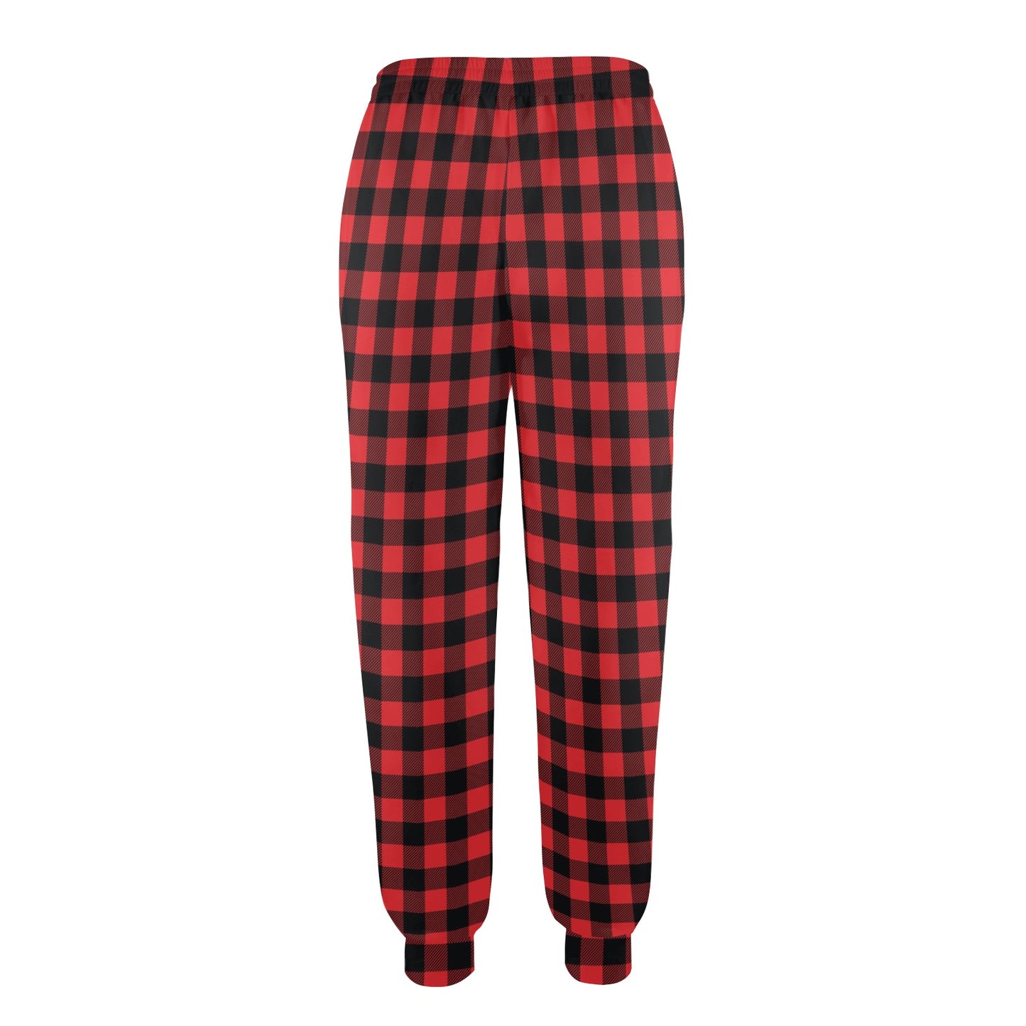 Red Black Buffalo Tartan Plaid Pattern Women's Casual Track Pants