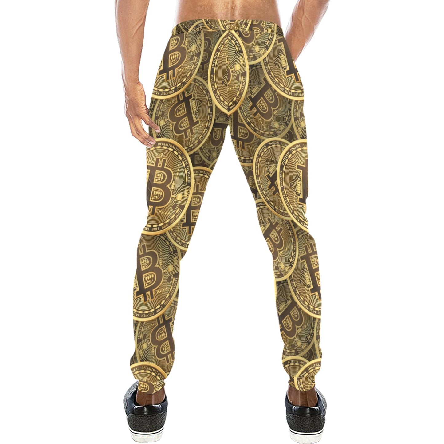 Bitcoin Pattern Print Design DO01 Men's Sweatpants