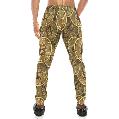 Bitcoin Pattern Print Design DO01 Men's Sweatpants