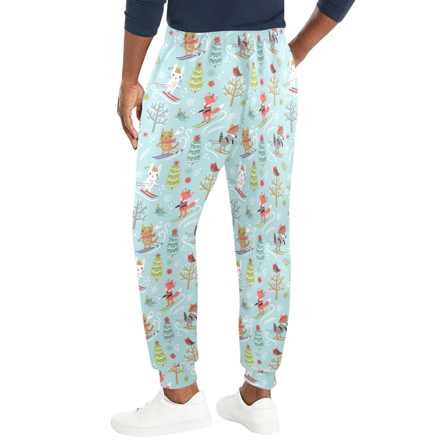 Ski Fox Cute Print Design LKS303 Men's Casual Track Pants