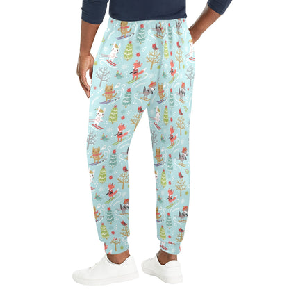 Ski Fox Cute Print Design LKS303 Men's Casual Track Pants