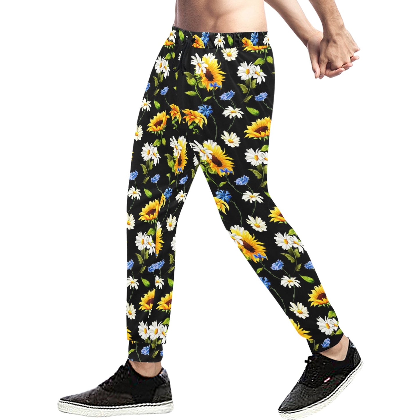Sunflower Chamomile Bright Color Print Men's Sweatpants