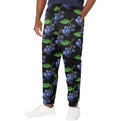 Blueberry Pattern Print Design BB01 Men's Casual Track Pants
