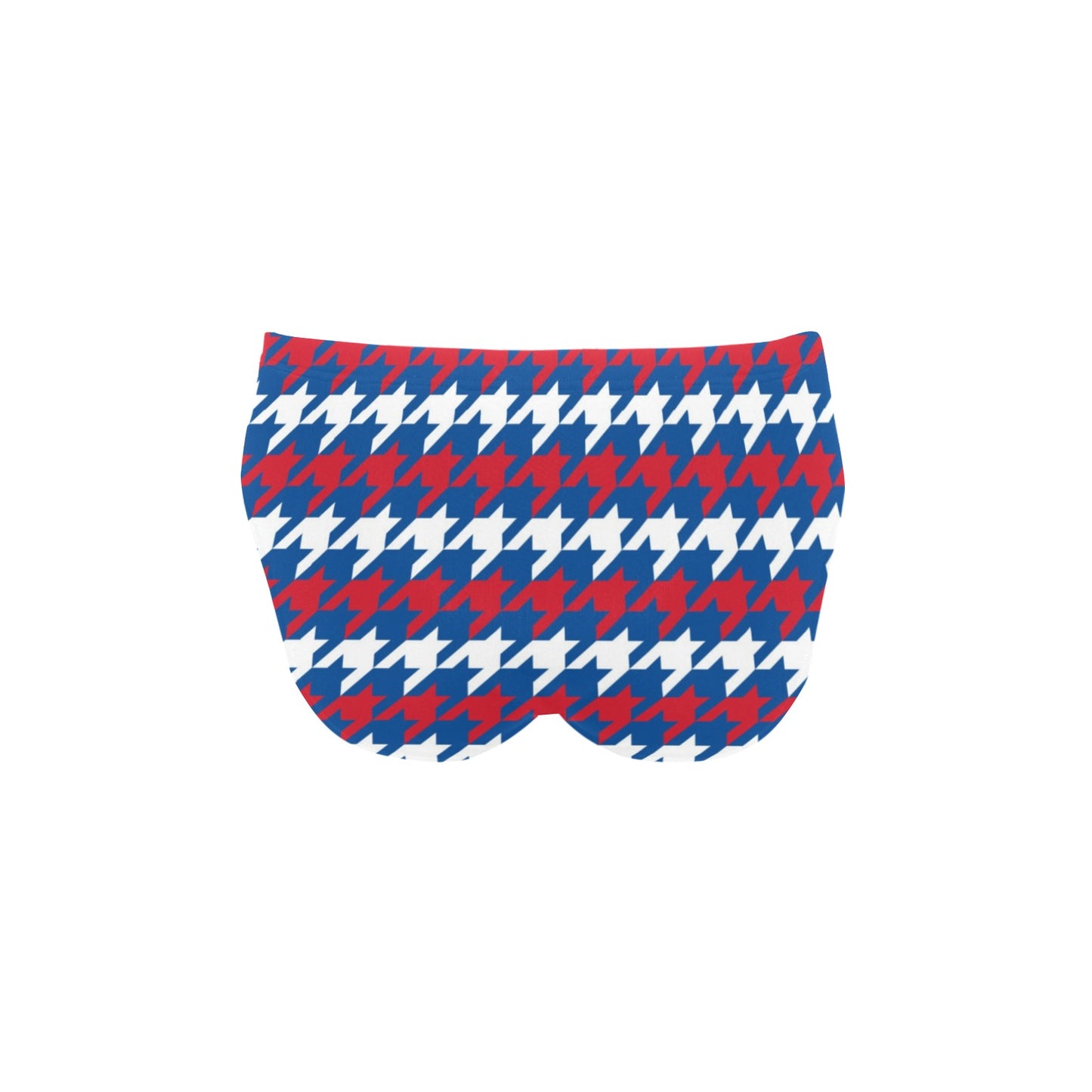 Patriotic Houndstooth Pattern Print Design A02 Men's Swimming Briefs