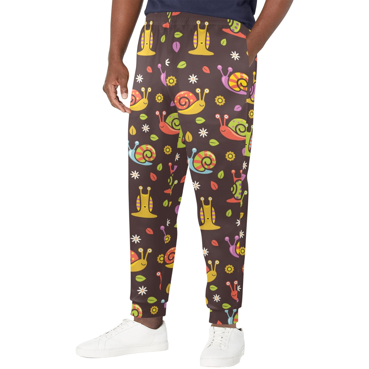 Snail Pattern Print Design 01 Men's Casual Track Pants