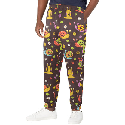 Snail Pattern Print Design 01 Men's Casual Track Pants