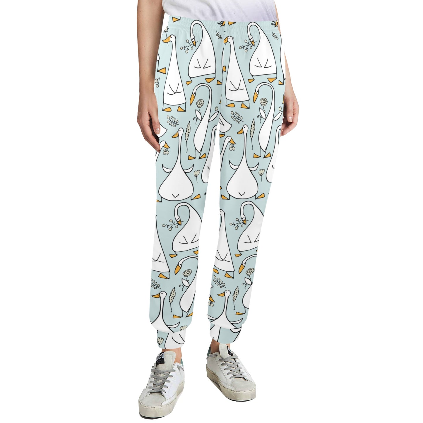 Goose Pattern Print Design 03 Women's Casual Track Pants