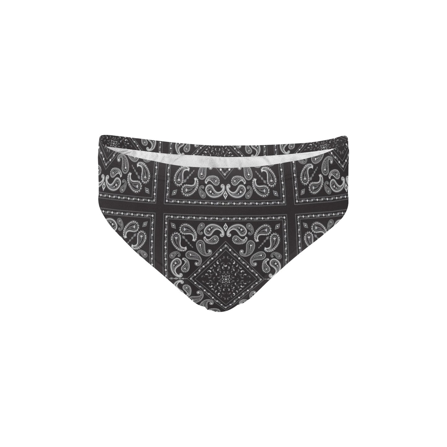 Bandana Black White Print Design LKS302 Men's Swimming Briefs