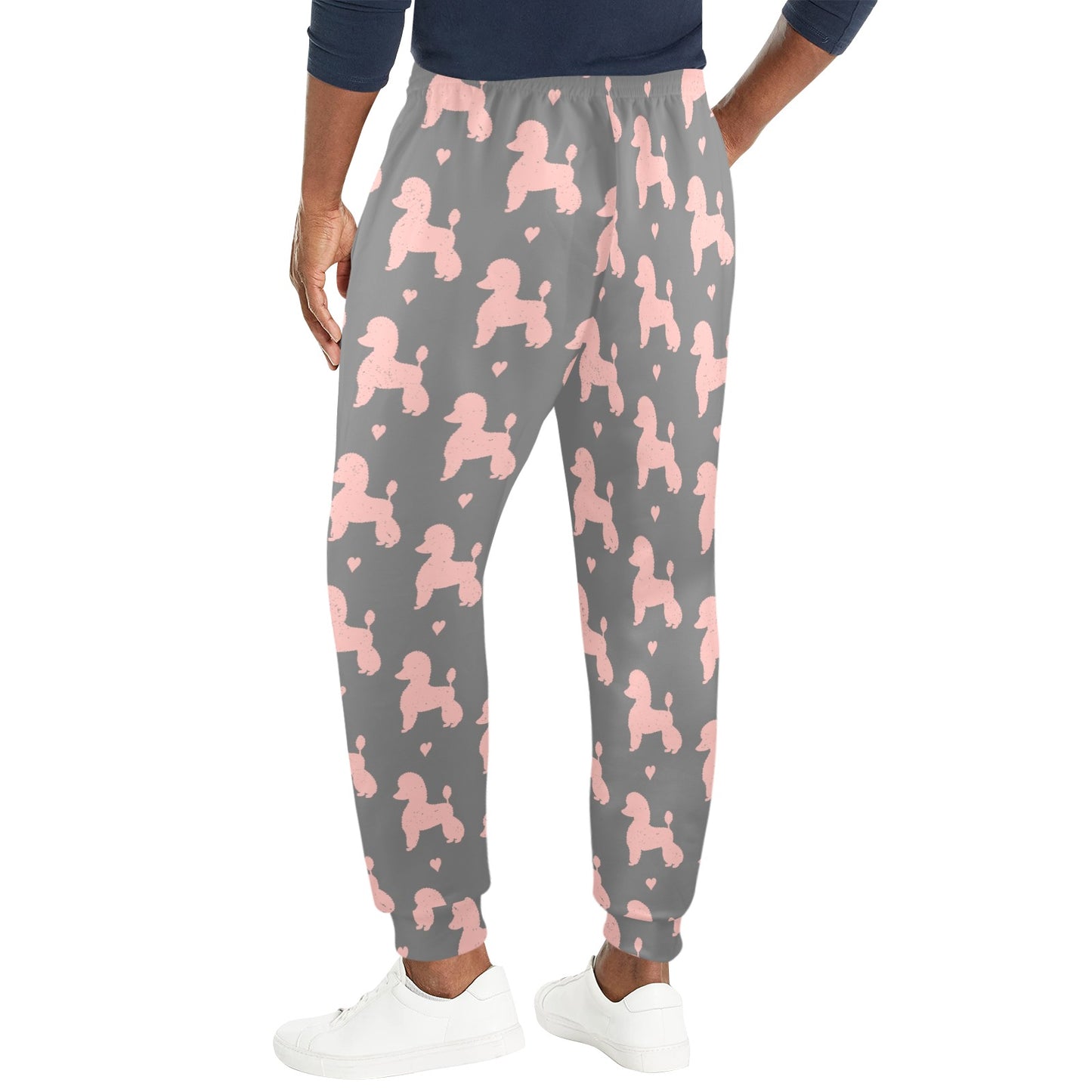 Poodle Pattern Print Design A02 Men's Casual Track Pants