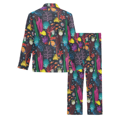 Underwater Cute Print Design LKS303 Men's Long Pajama Set