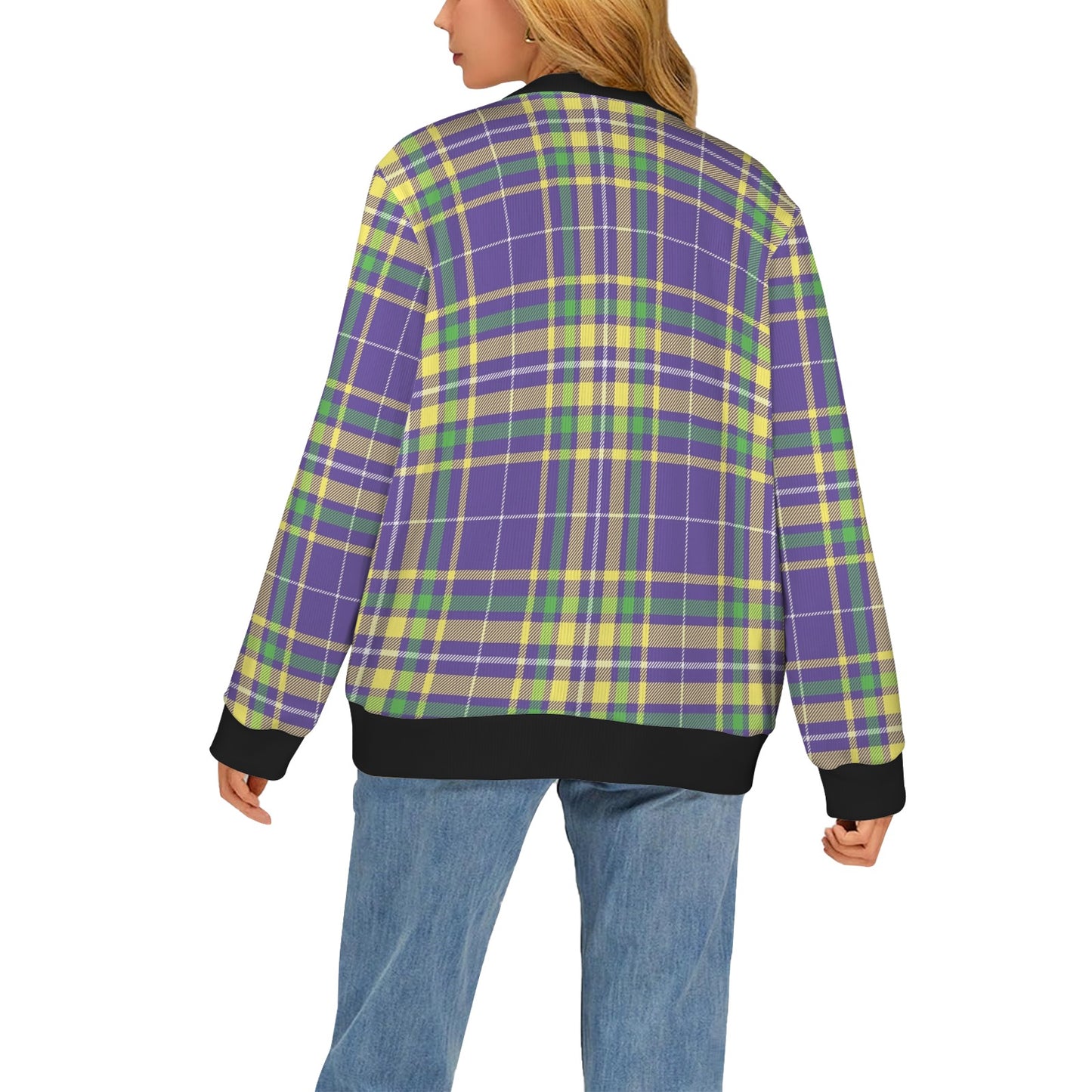 Mardi Gras Pattern Print Design 010 Women's Cardigan