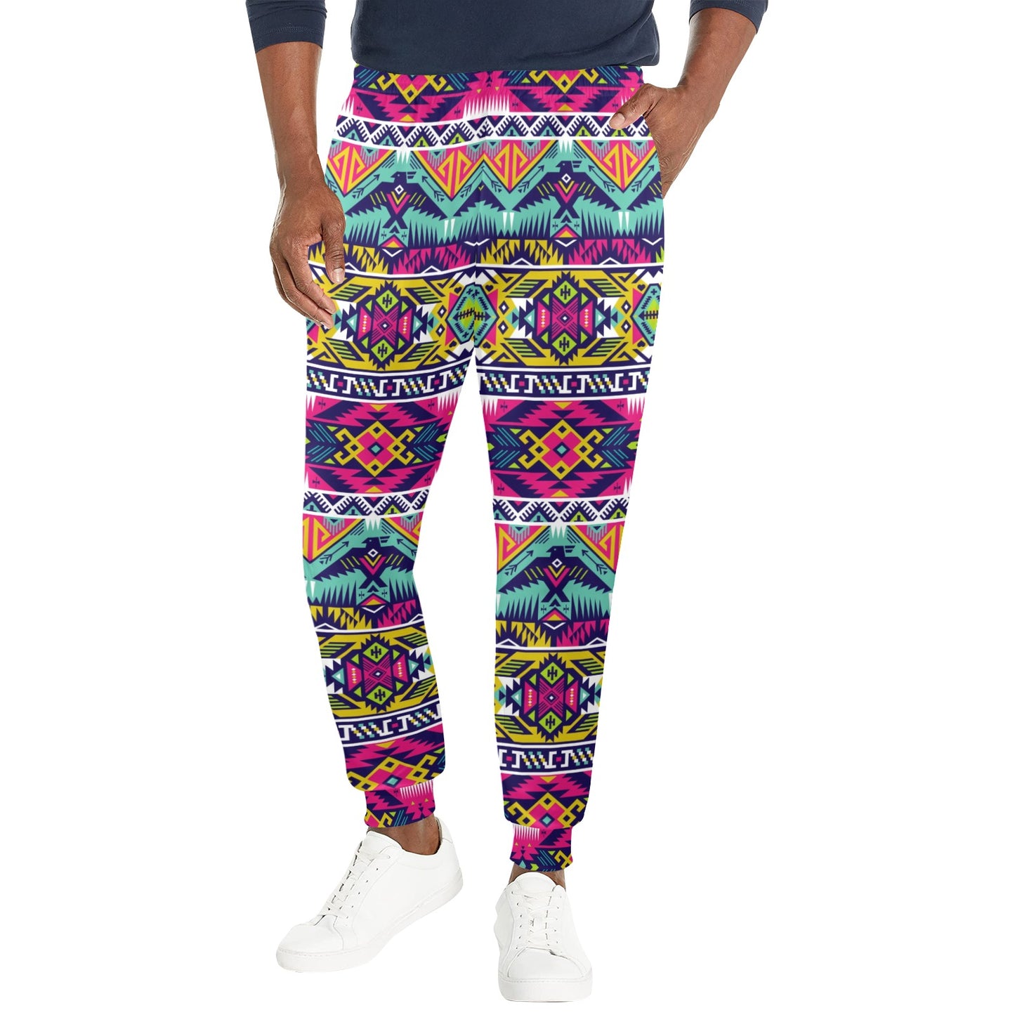 Indian Navajo Color Themed Design Print Men's Casual Track Pants
