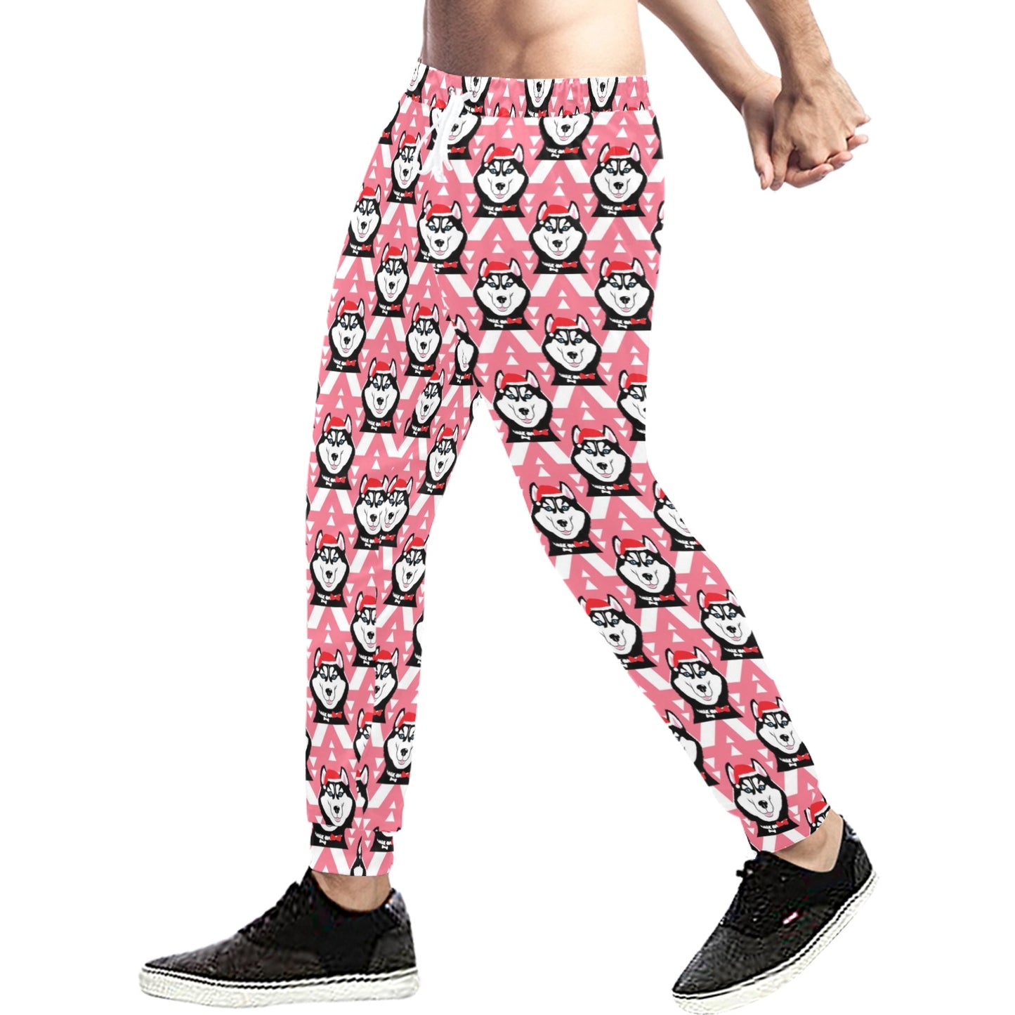 Siberian Huskies Christmas Themed Print Design LKS302 Men's Sweatpants