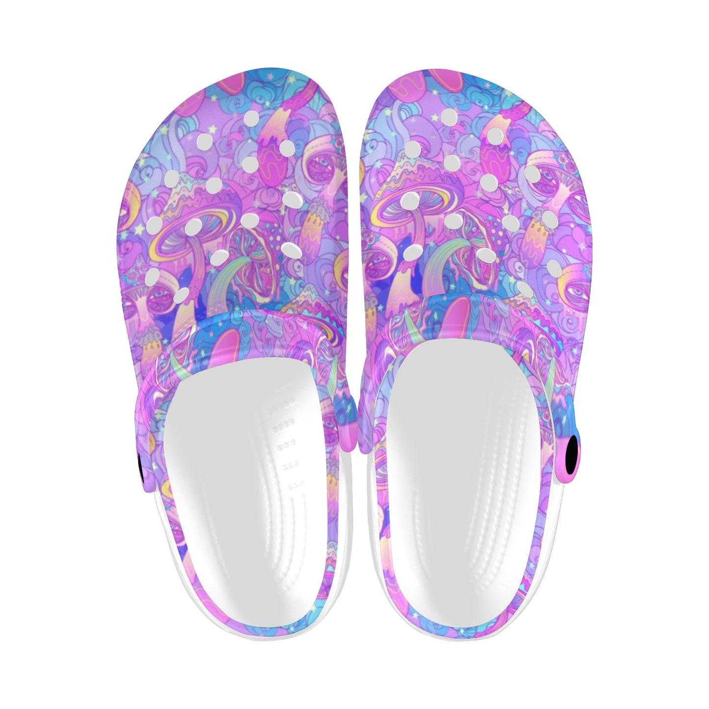 Psychedelic Trippy Mushroom Print Unisex Clogs Shoes
