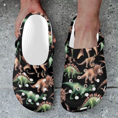 Dinosaur Print Pattern Unisex Clogs Shoes