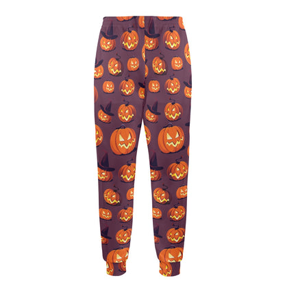 Halloween Pumpkin Pattern Print Design 03 Men's Casual Track Pants