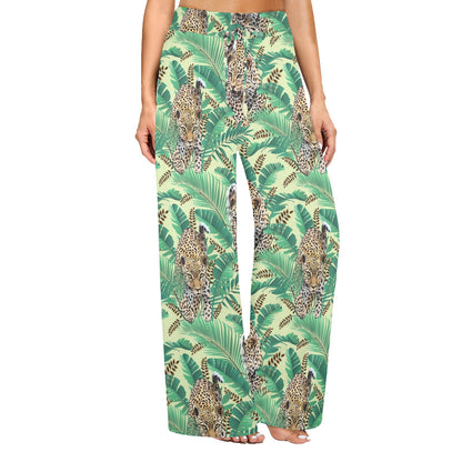 Leopard Pattern Print Design 03 Women's Wide Leg Lounge Pants