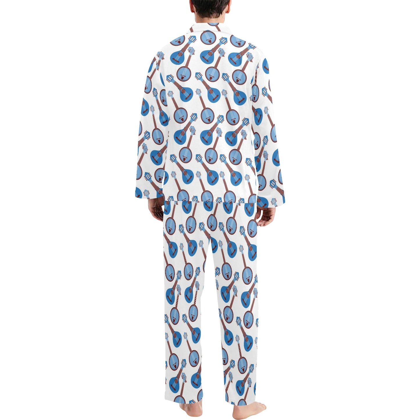 Banjo Print Design LKS401 Men's Long Pajama Set