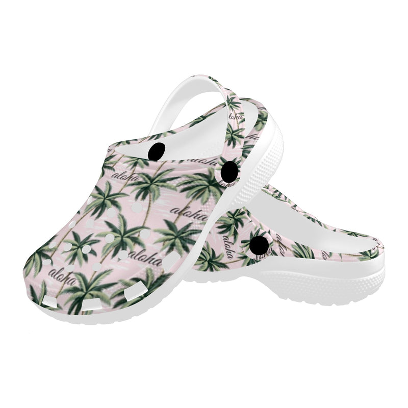 Aloha Beach Pattern Design Themed Print Unisex Clogs Shoes