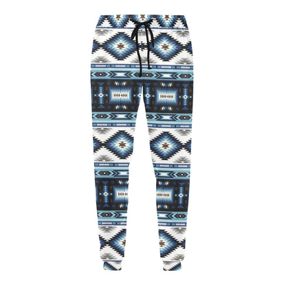 Navajo Dark Blue Print Pattern Men's Sweatpants